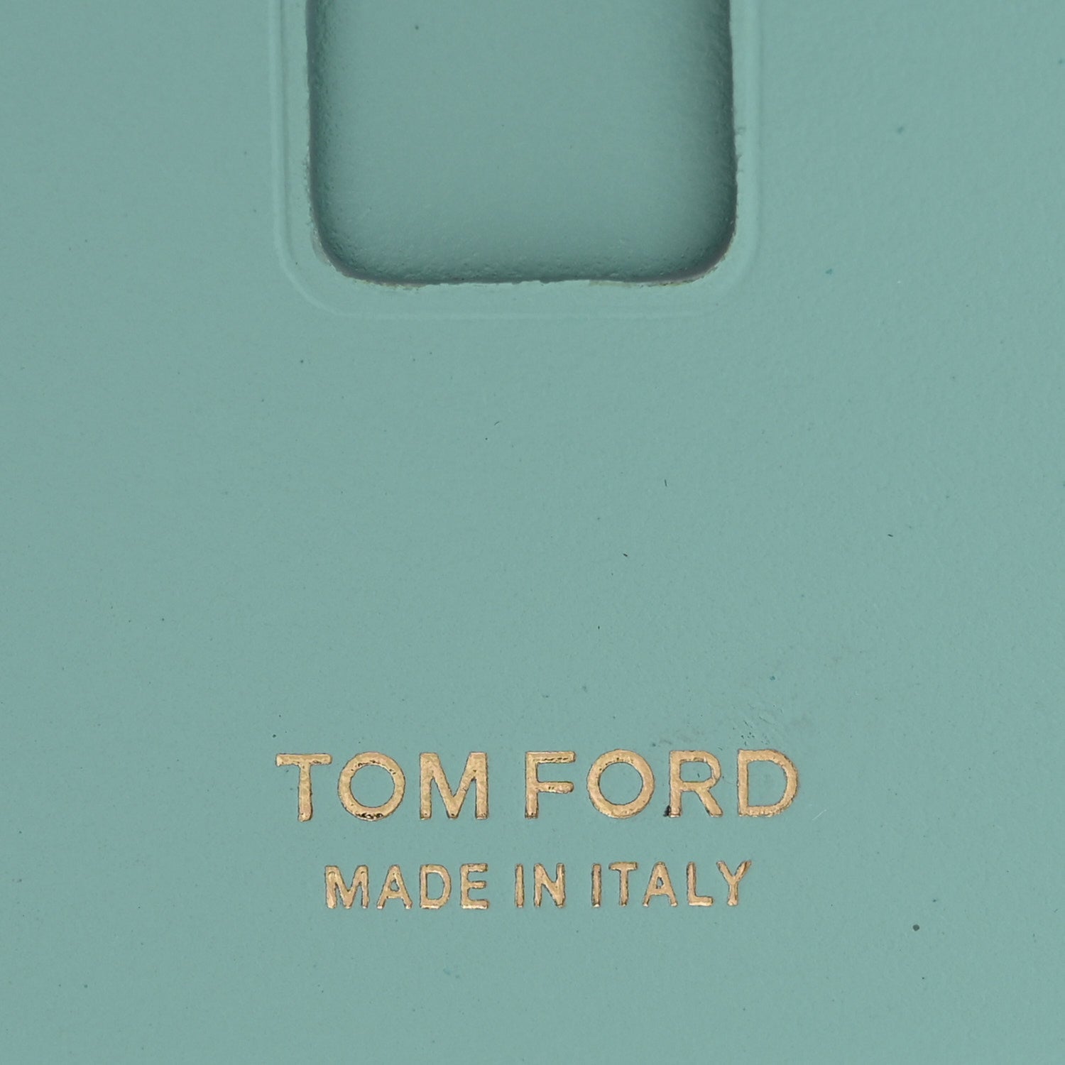 Tom Ford Calfskin Crocodile Embossed Bi-Fold Card Case Pastel Turquoise 6 of 11