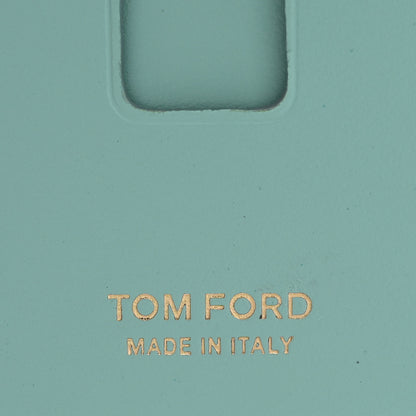 Tom Ford Calfskin Crocodile Embossed Bi-Fold Card Case Pastel Turquoise 6 of 11