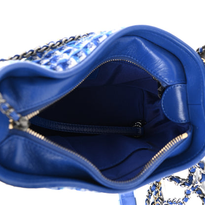 Chanel Tweed Calfskin Small Gabrielle Hobo Royal Blue 5 of 11
