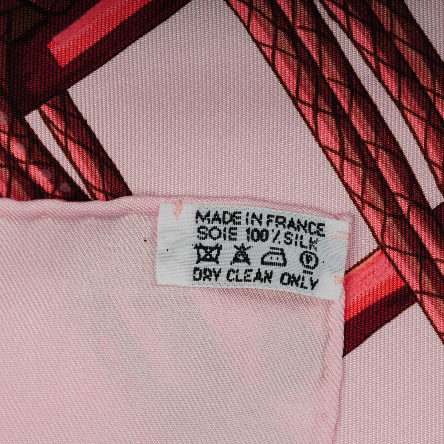 Silk Passementerie Scarf 90 in Vieux Rose Corail Violine