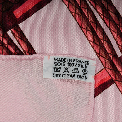 Hermes Silk Passementerie Scarf 90 in Vieux Rose Corail Violine 5 of 5