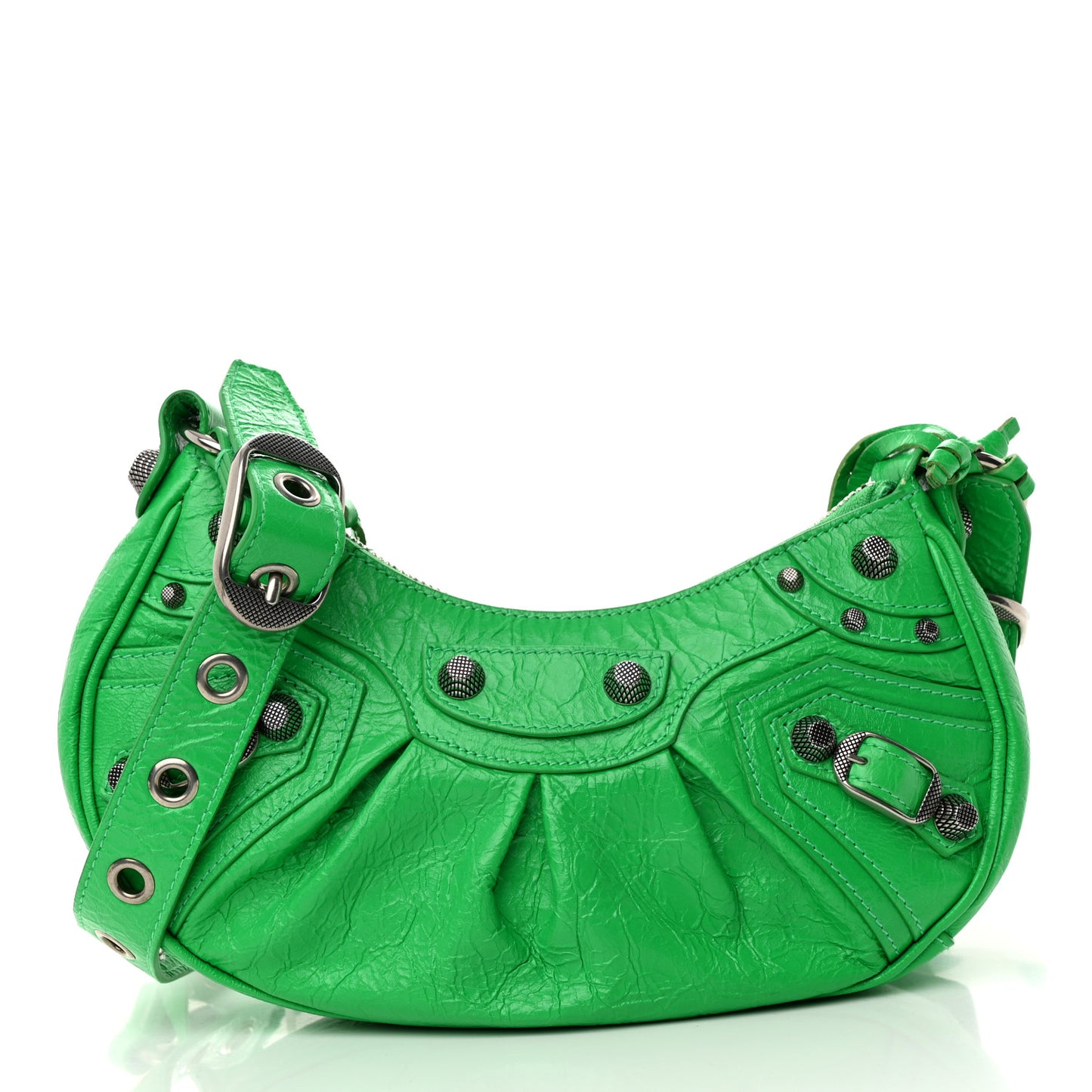 Agneau Arena Le Cagole Shoulder Bag XS Vivid Green
