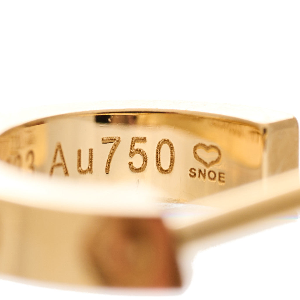18K Yellow Gold Small LOVE Hoop Earrings