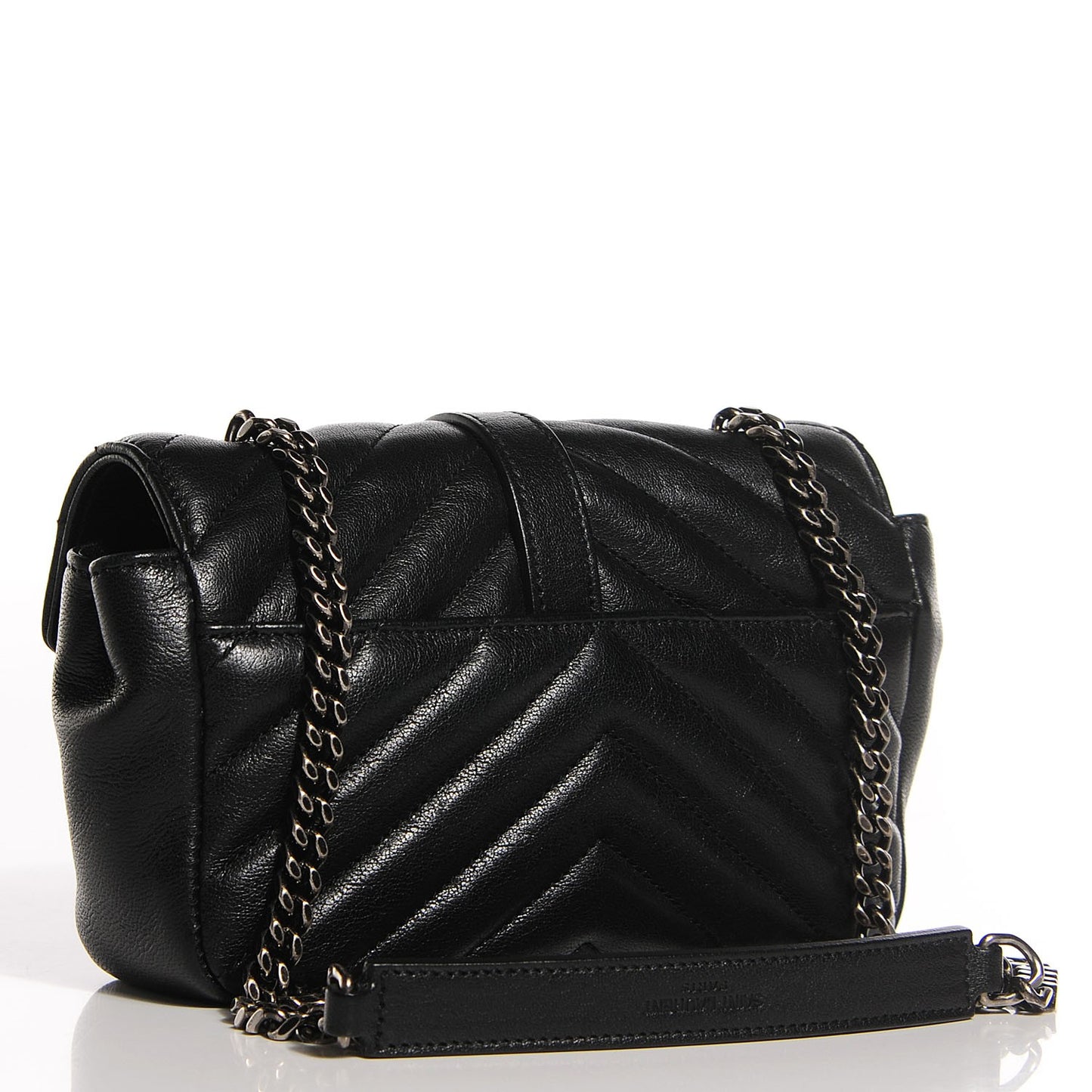 Sheepskin Matelassé Monogram Classic Baby Chain Bag Black