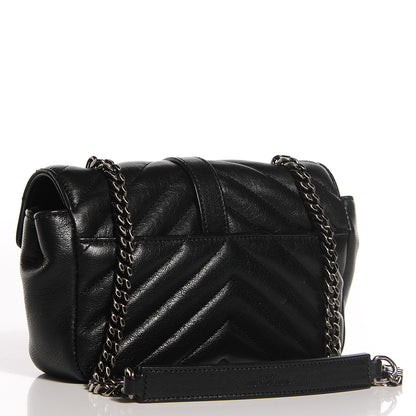 Saint Laurent Sheepskin Matelassé Monogram Classic Baby Chain Bag Black 3 of 9