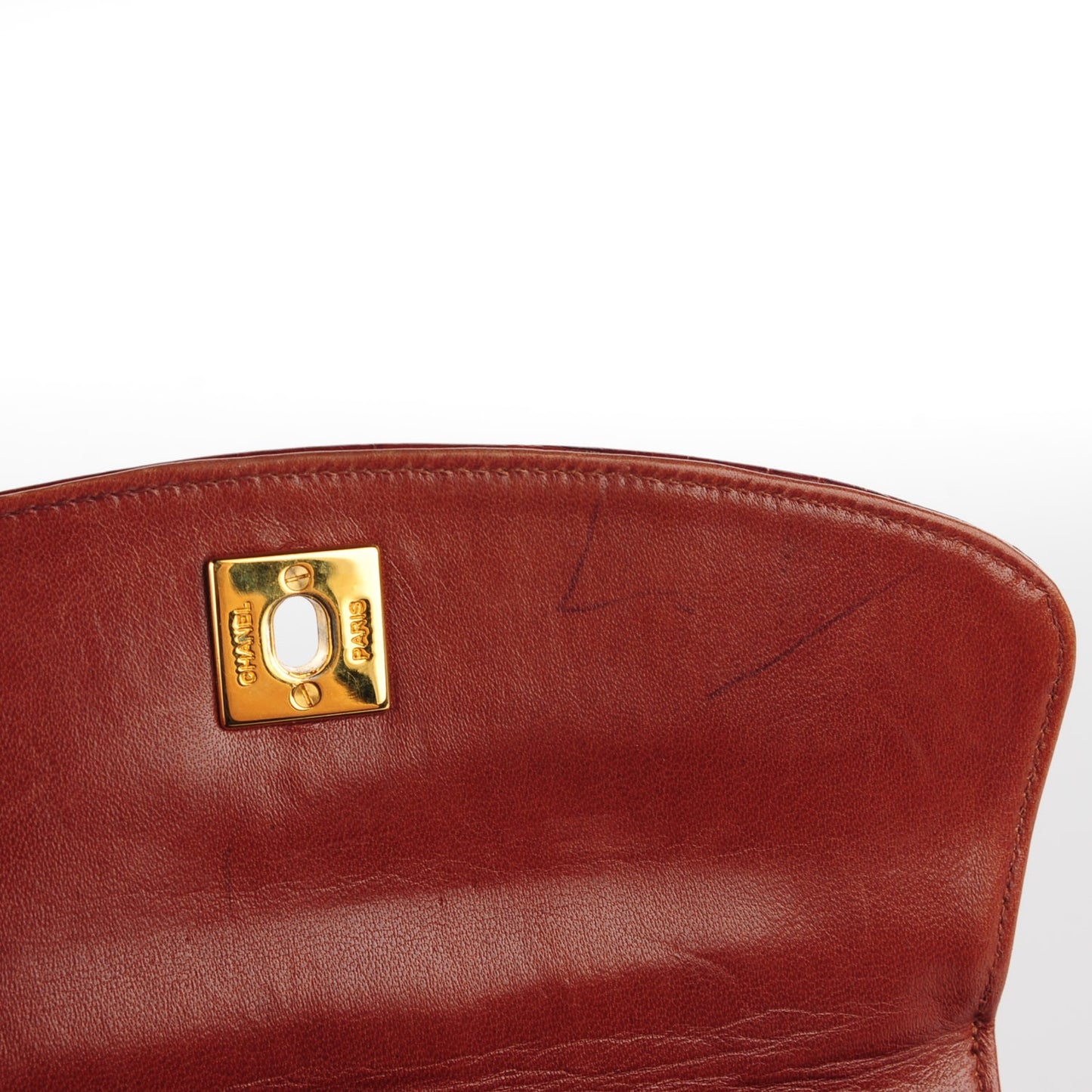 Alligator Mini Flap Shoulder Bag Brown