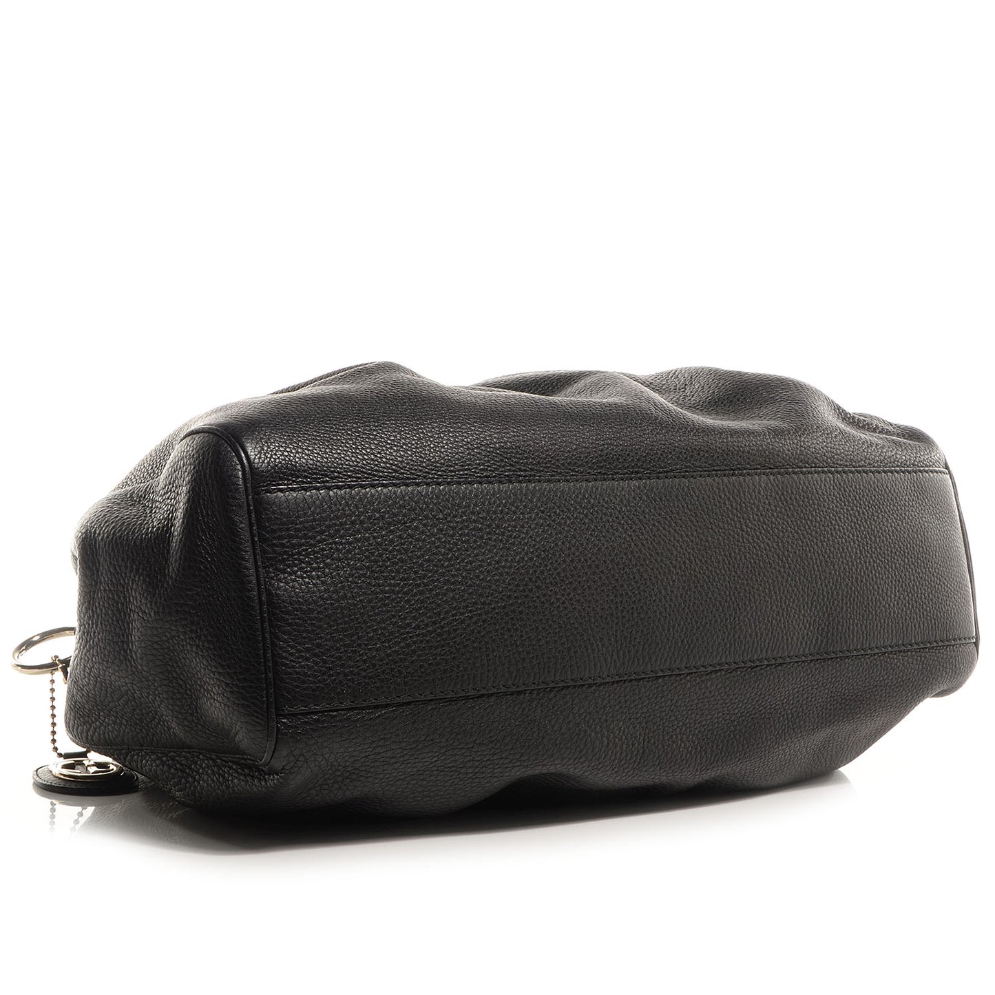 Pebbled Calfskin Large Sukey Tote Black