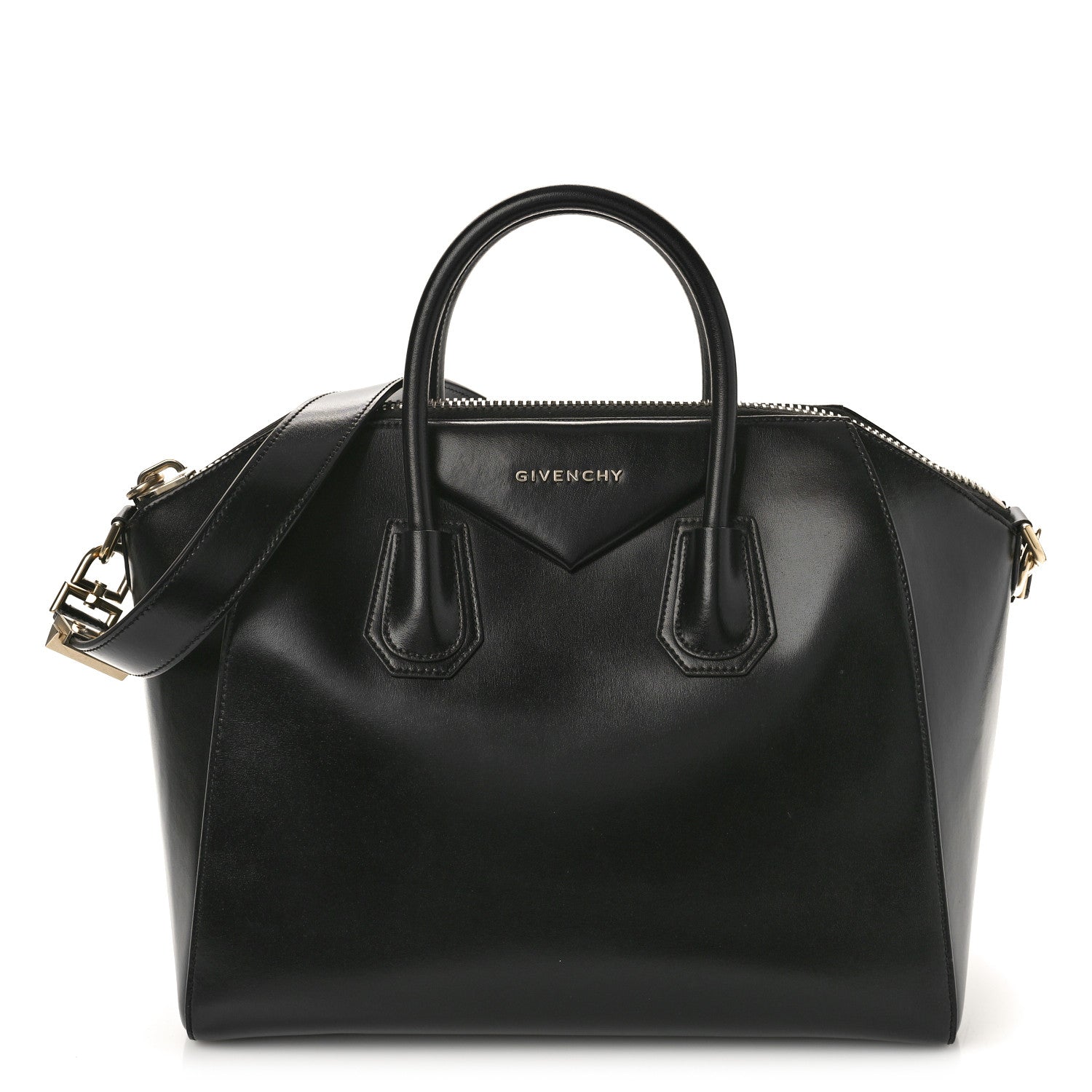 Givenchy Shiny Lord Calfskin Medium Antigona Black 1 of 8