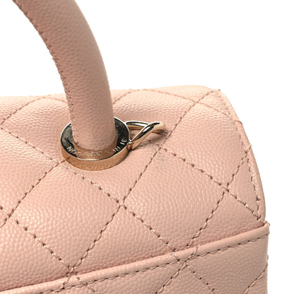 Chanel Caviar Quilted Small Coco Handle Flap Light Pink 13 of 13