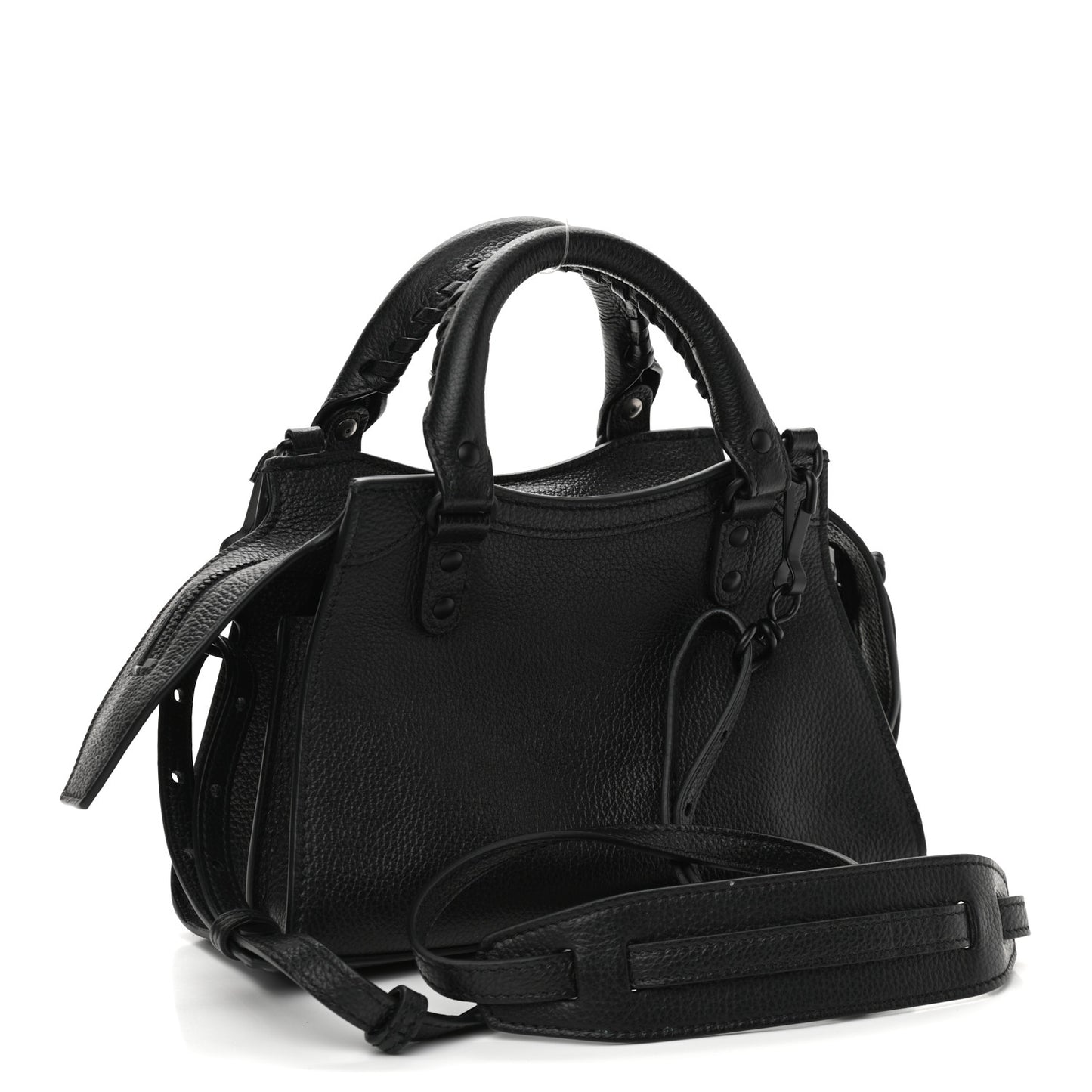 Grained Calfskin Neo Classic Black Hardware Mini City Black