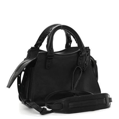 Balenciaga Grained Calfskin Neo Classic Black Hardware Mini City Black 3 of 11