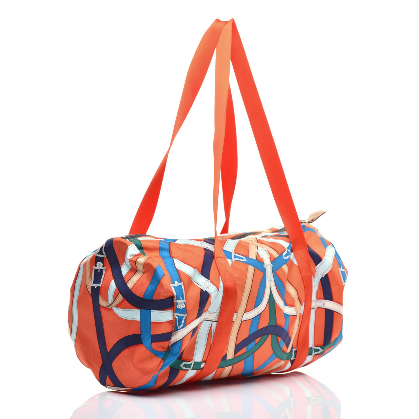 Silk Barenia Cavalcadour Duffle Orange Poppy Fauve