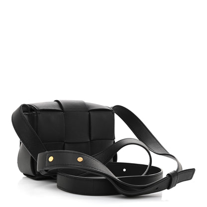 Bottega Veneta Lambskin Maxi Intrecciato Extra Mini Cassette Crossbody Bag Black 3 of 8