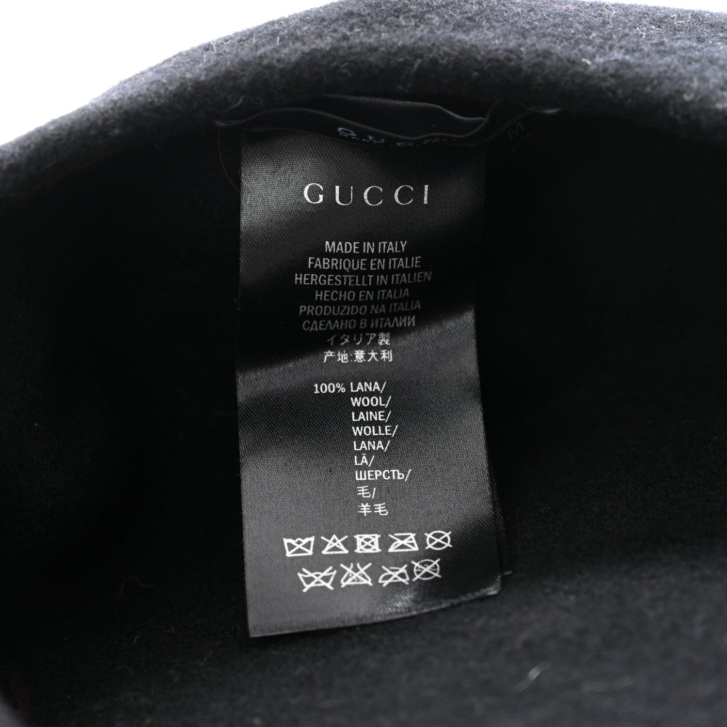 Gucci Wool Beret Hat M Black 7 of 7