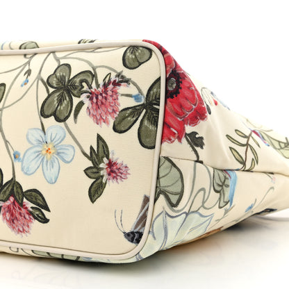 Gucci Canvas Flora Knight Medium Zippered Tote White 10 of 10