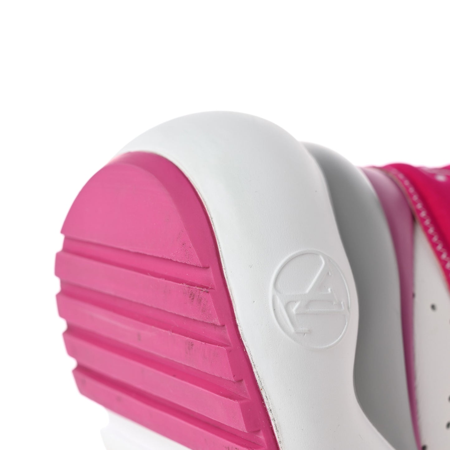 Calfskin Technical Nylon LV Archlight Sneaker 39 White Pink Gray