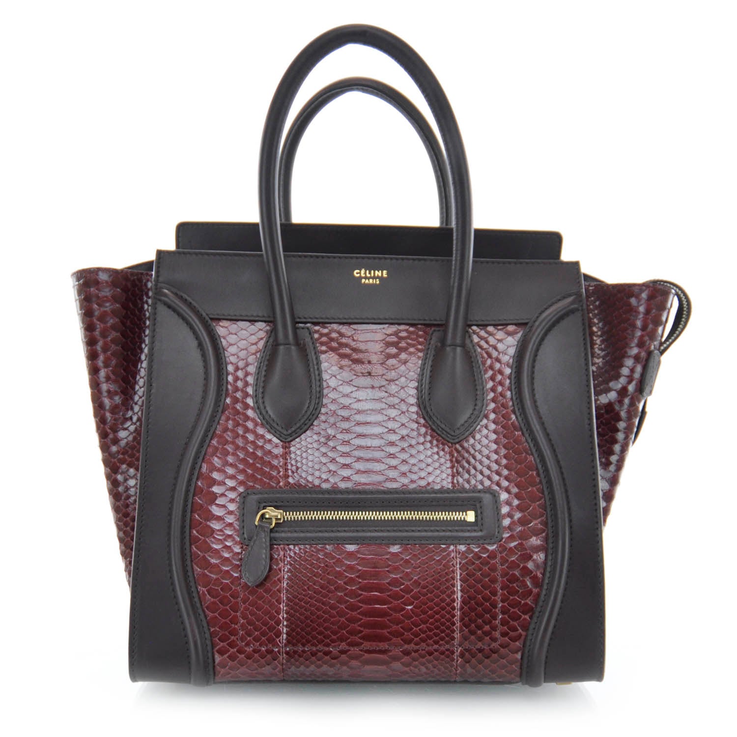 Celine Python Mini Luggage Burgundy 1 of 8