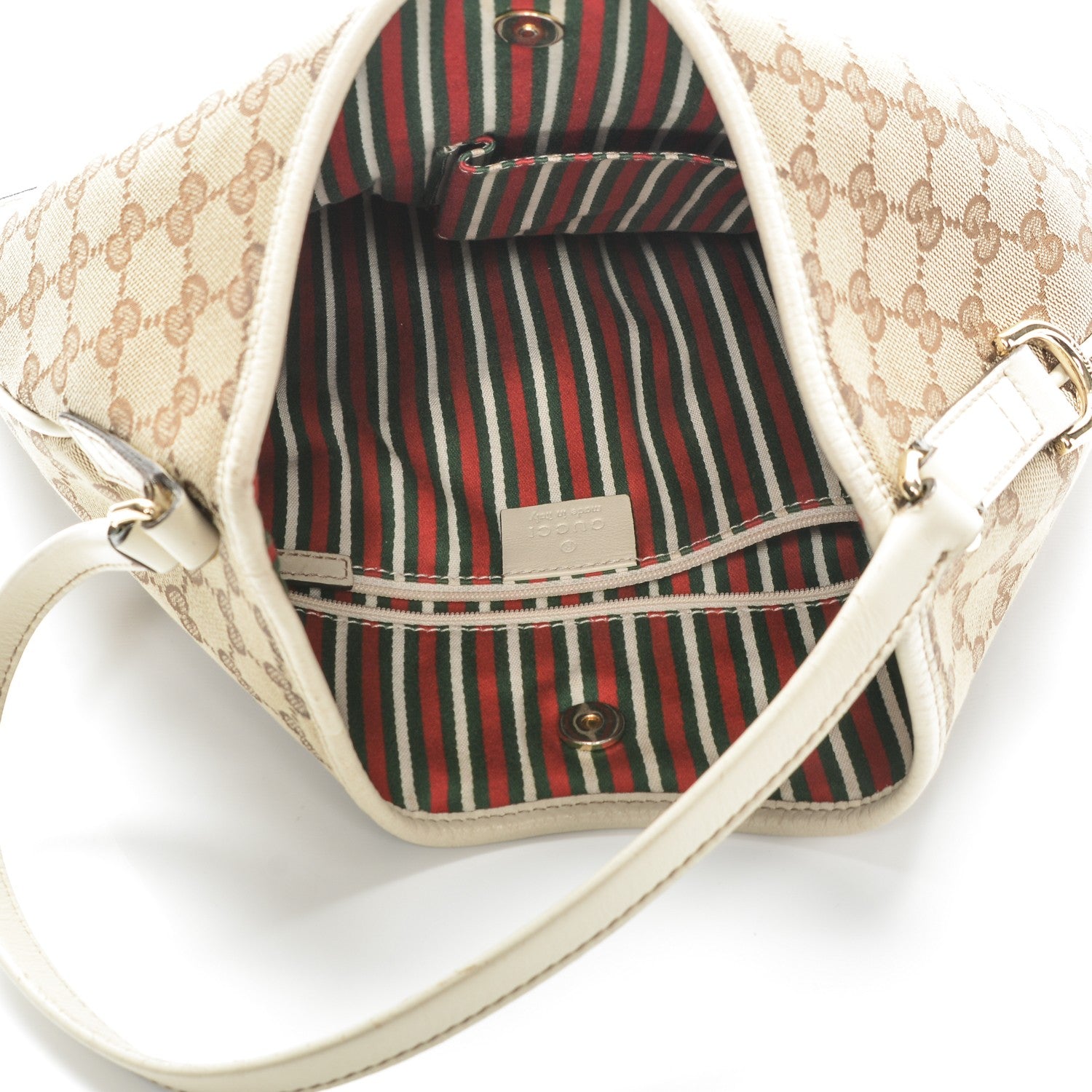 Gucci Monogram Medium New Britt Hobo Off White 5 of 7