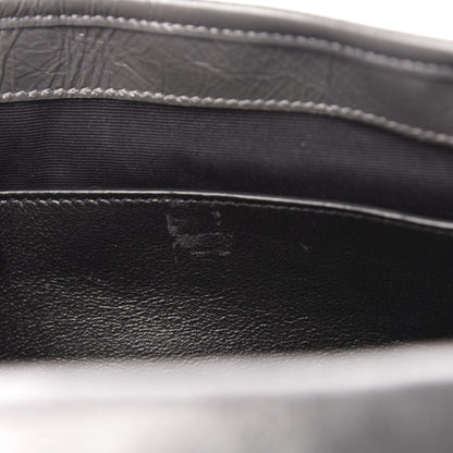 Saint Laurent Crinkled Calfskin Matelasse Monogram Medium Niki Chain Satchel Storm 12 of 14