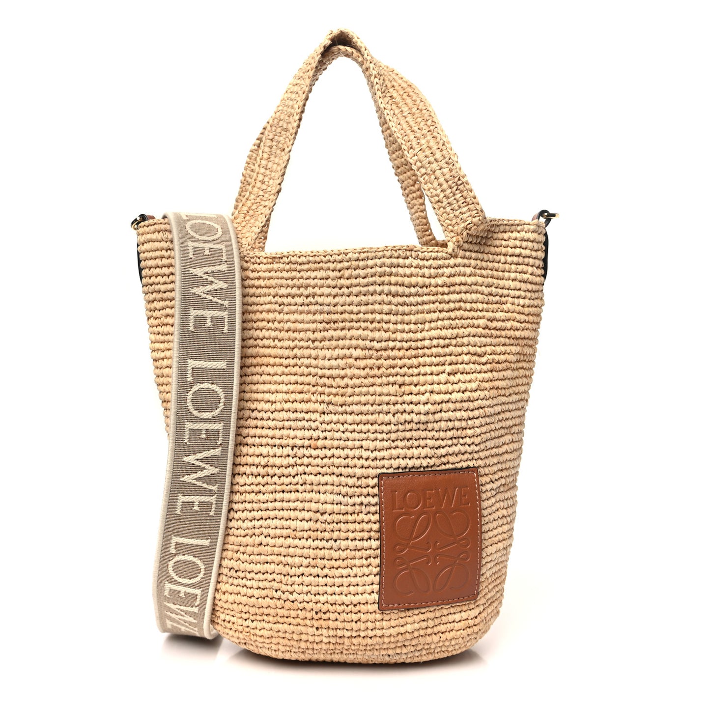 Raffia Mini Slit Tote Bag Natural Tan