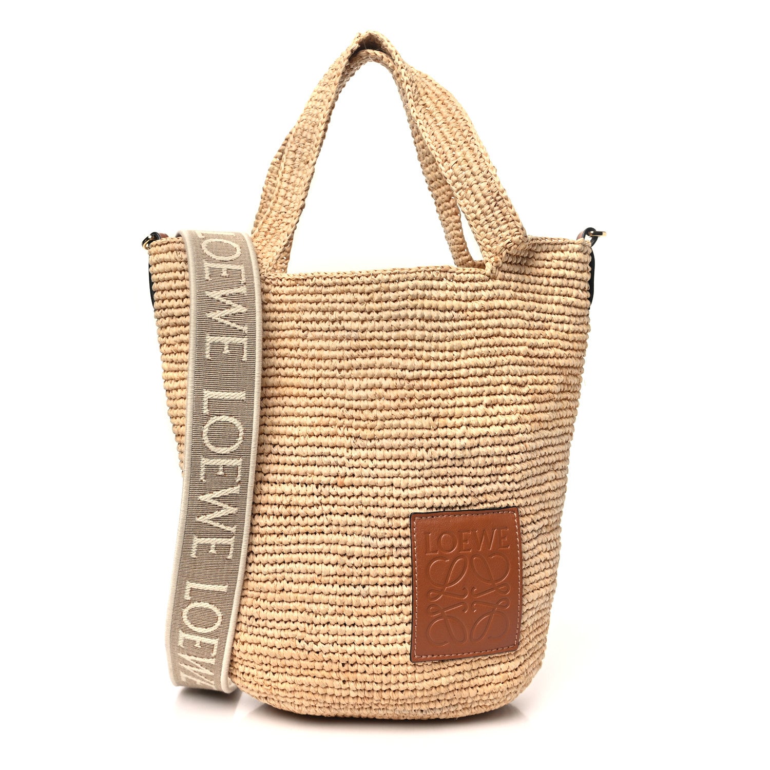Loewe Raffia Mini Slit Tote Bag Natural Tan 1 of 9