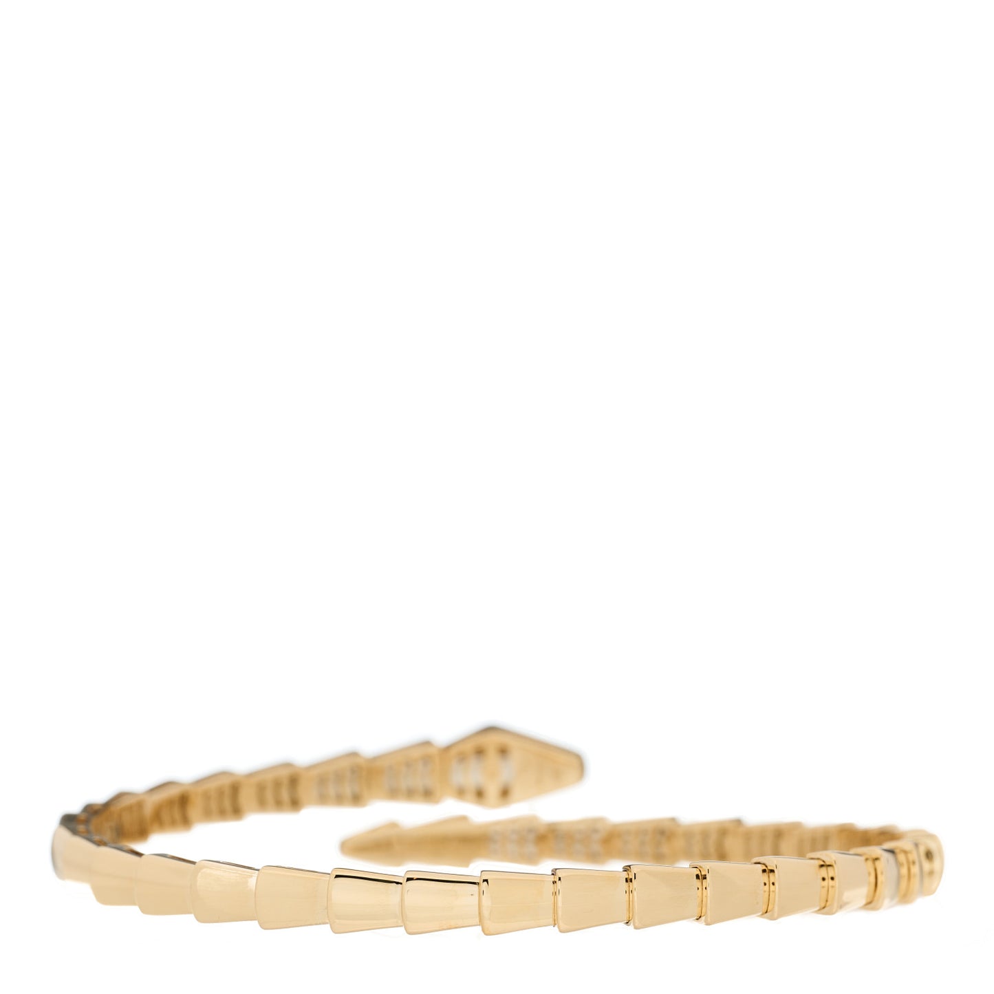 18K Yellow Gold Diamond Serpenti Viper Bracelet M