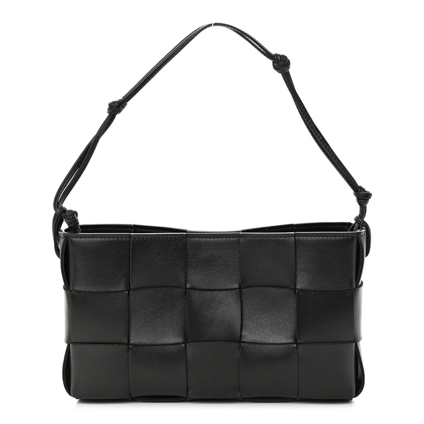 Calfskin Maxi Intrecciato Cassette Pouch On Strap Black