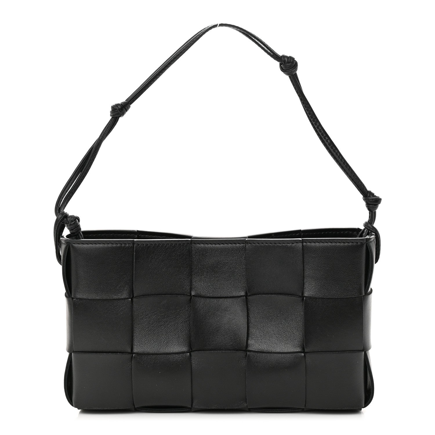 Bottega Veneta Calfskin Maxi Intrecciato Cassette Pouch On Strap Black 1 of 10