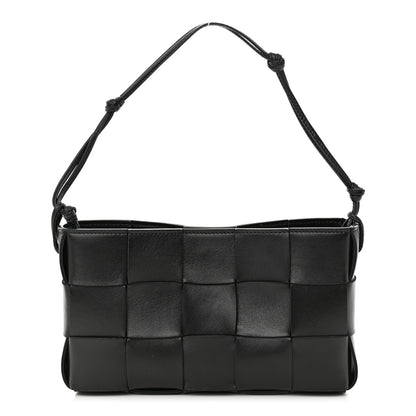 Bottega Veneta Calfskin Maxi Intrecciato Cassette Pouch On Strap Black 1 of 10