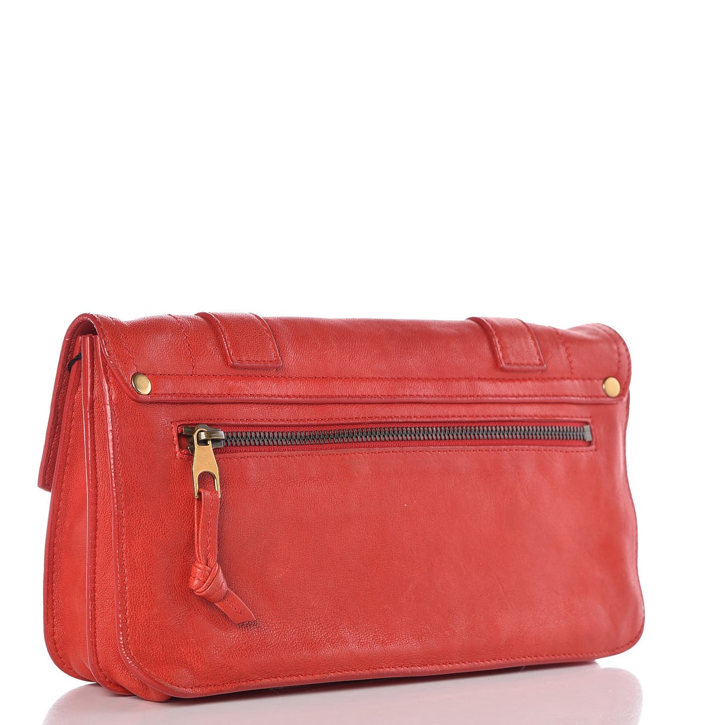 Lambskin PS1 Pochette Clutch Bright Red