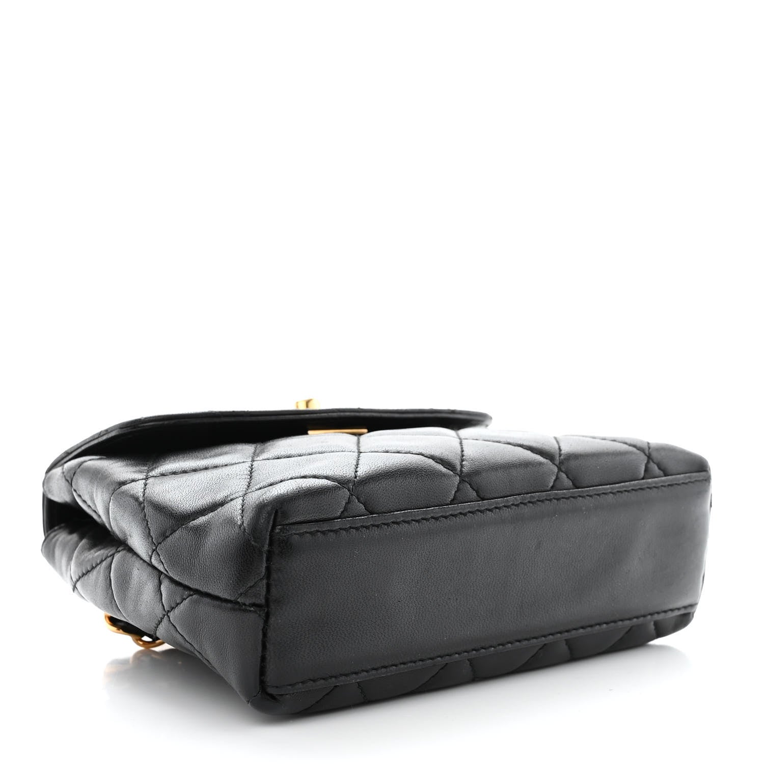 Chanel Lambskin Quilted Mini Flap Waist Belt Bag Black 4 of 11