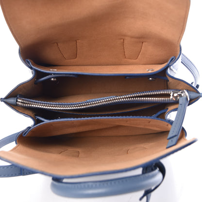 MCM Grained Calfskin Studded Mini Milla Tote Luft Blue 5 of 9