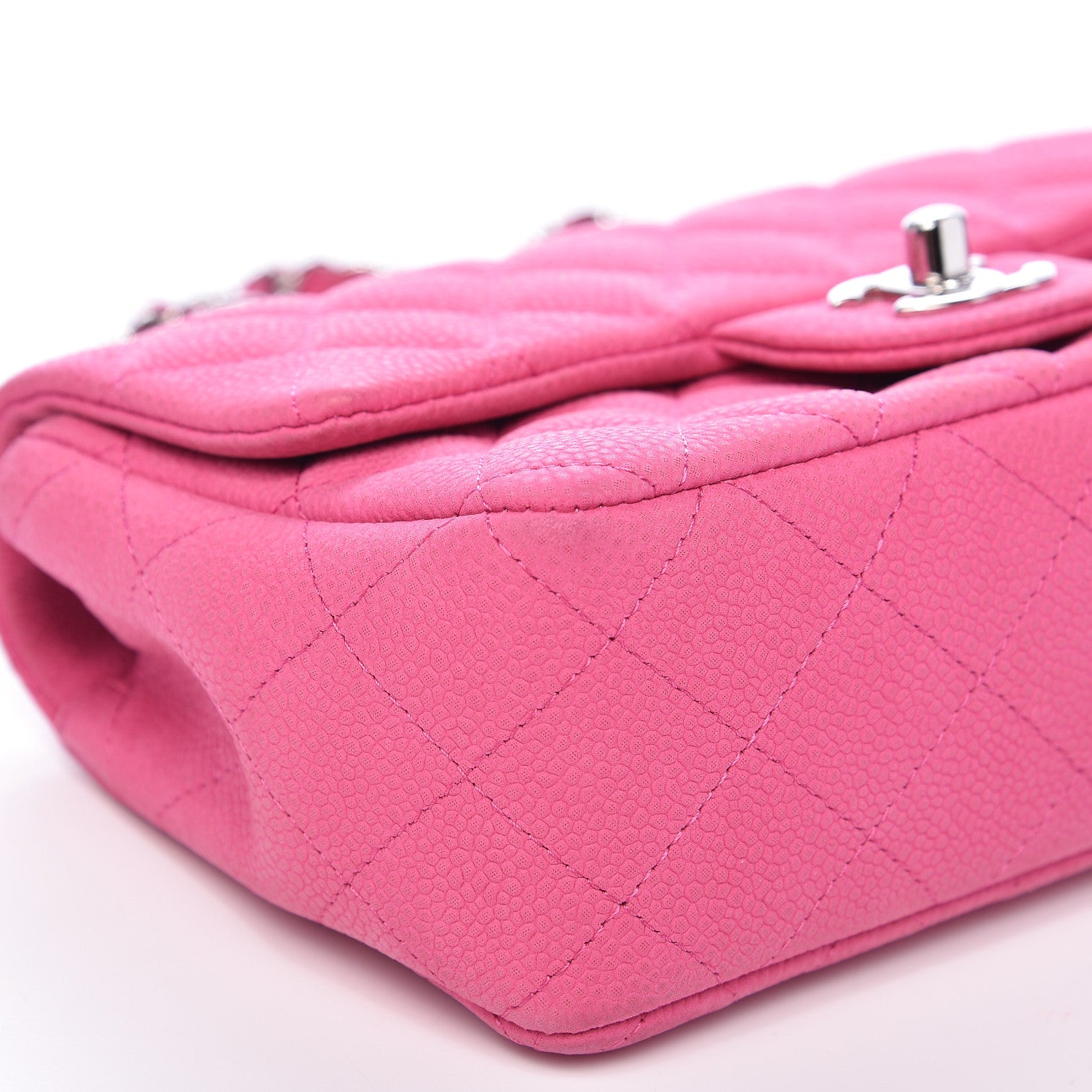 Chanel Iridescent Caviar Quilted Mini Rectangular Flap Pink 9 of 15