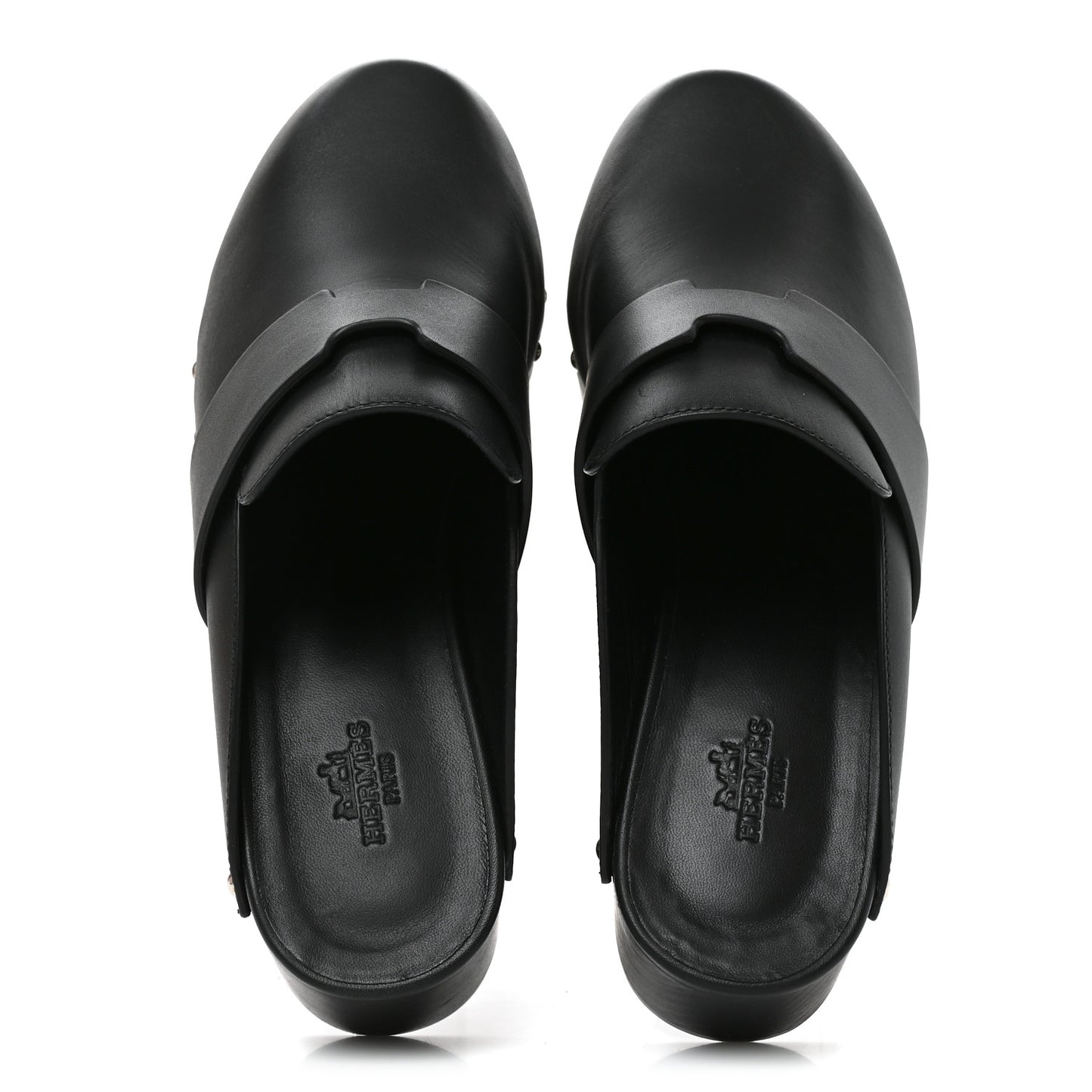 Calfskin Calya Mules 37 Black