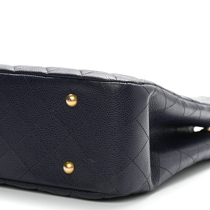 Chanel Caviar Quilted Large CC Shopping Tote Navy 10 of 11