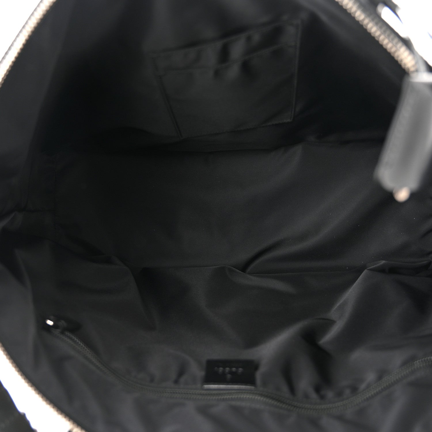 Gucci GG Supreme Monogram Web Medium Zippered Tote Beige Black 5 of 10
