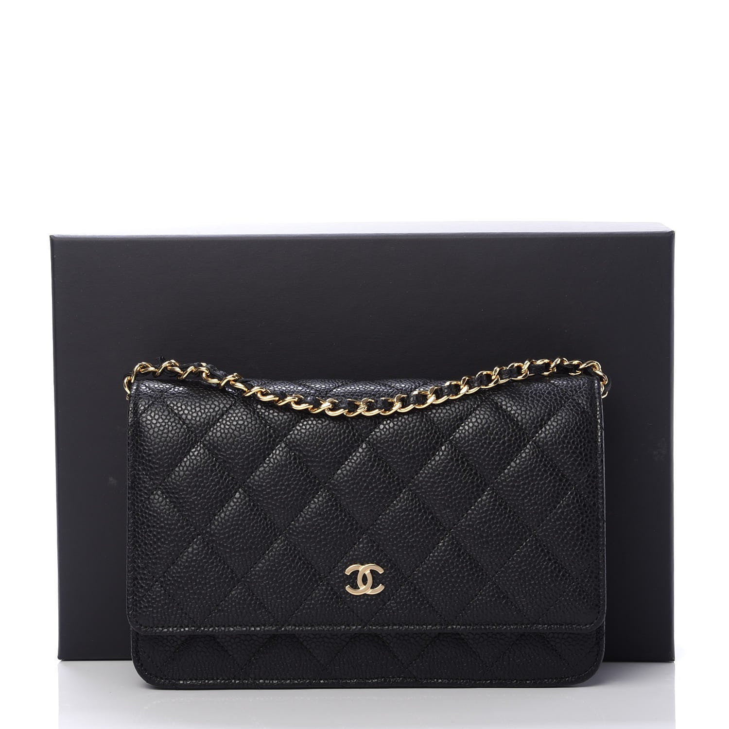 Chanel Caviar Quilted Wallet On Chain WOC Black 12 of 12