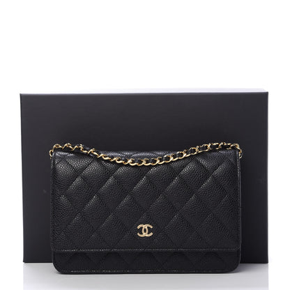 Chanel Caviar Quilted Wallet On Chain WOC Black 12 of 12