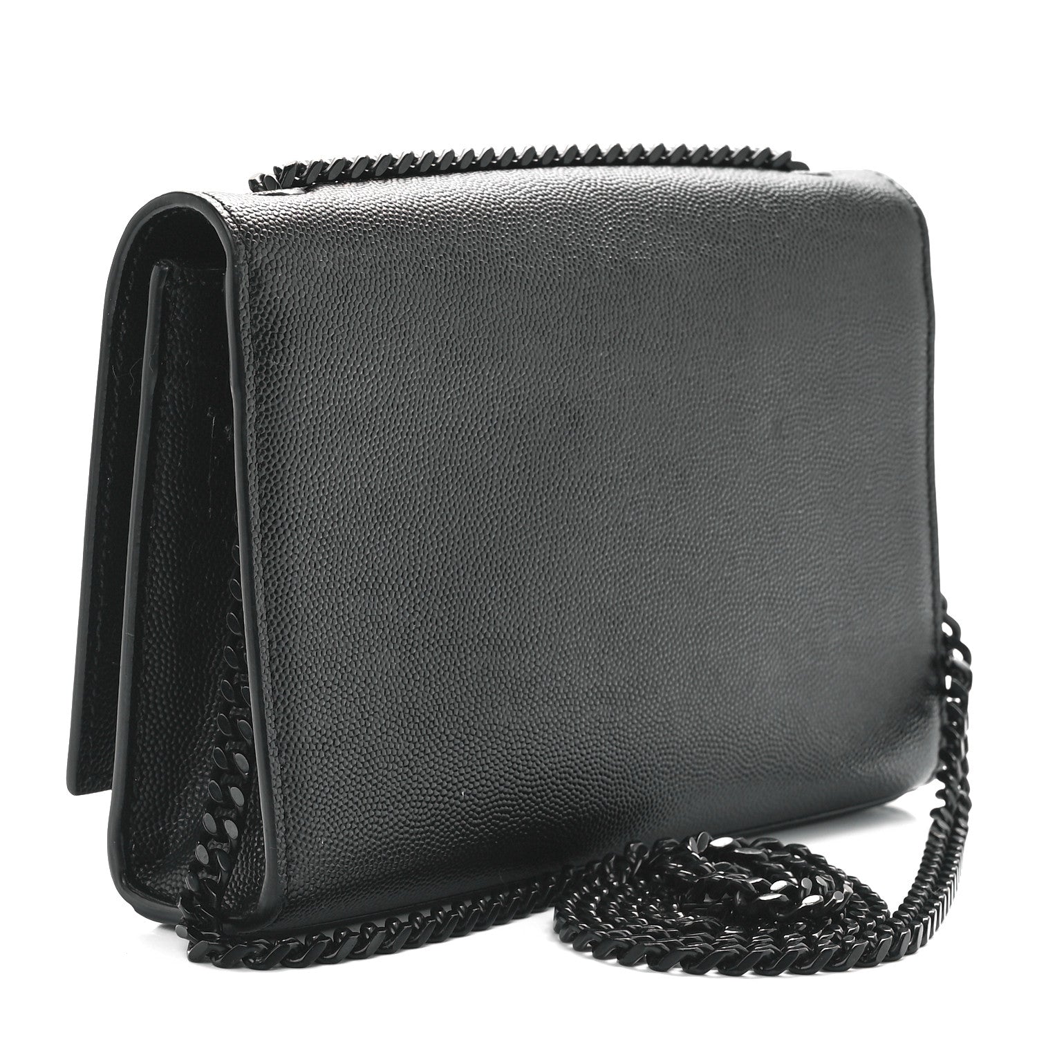 Saint Laurent Grain De Poudre Small Monogram Kate Satchel Black 3 of 15