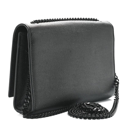 Saint Laurent Grain De Poudre Small Monogram Kate Satchel Black 3 of 15