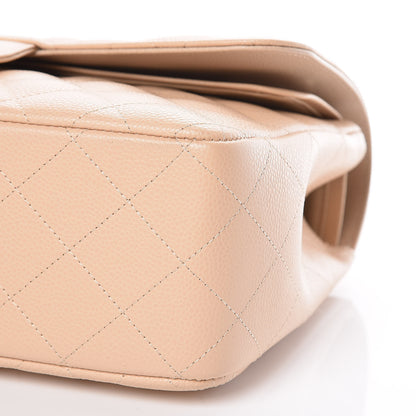 Chanel Caviar Quilted Jumbo Double Flap Beige Clair 6 of 12