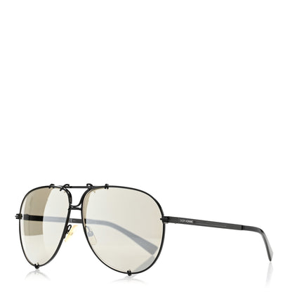 Christian Dior Homme Mens Aviator Sunglasses 0175S Silver Black 2 of 7