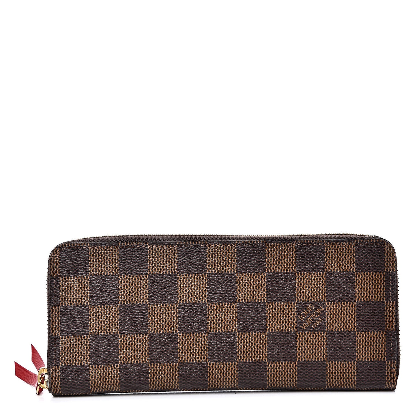 Damier Ebene Clemence Wallet Cherry