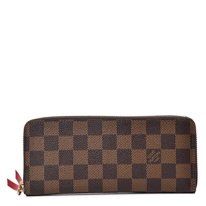 Louis Vuitton Damier Ebene Clemence Wallet Cherry 1 of 9