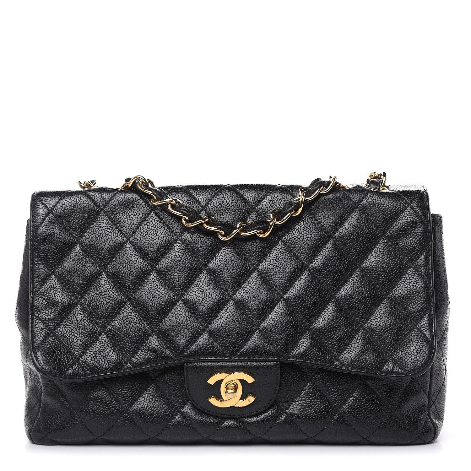 Chanel Caviar Quilted Jumbo Single Flap Black 1 of 18