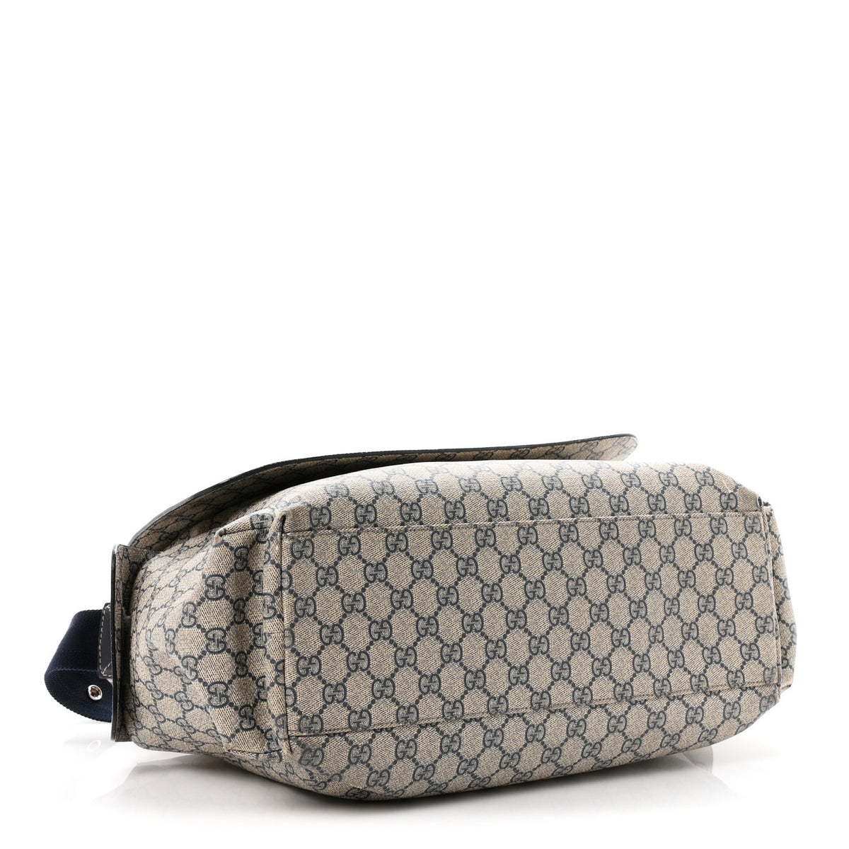 Gucci GG Supreme Monogram Selleria Calfskin Messenger Diaper Bag Navy 6 of 21