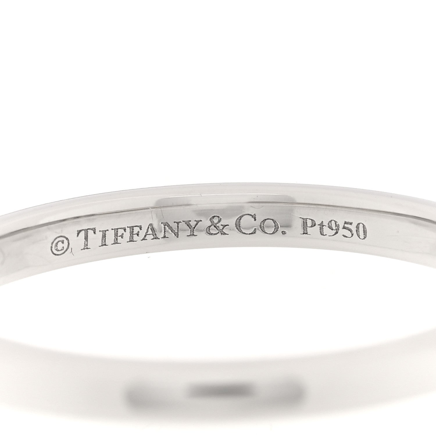 Tiffany Platinum Diamond 2mm Classic Wedding Band Ring 50 5.5 4 of 4