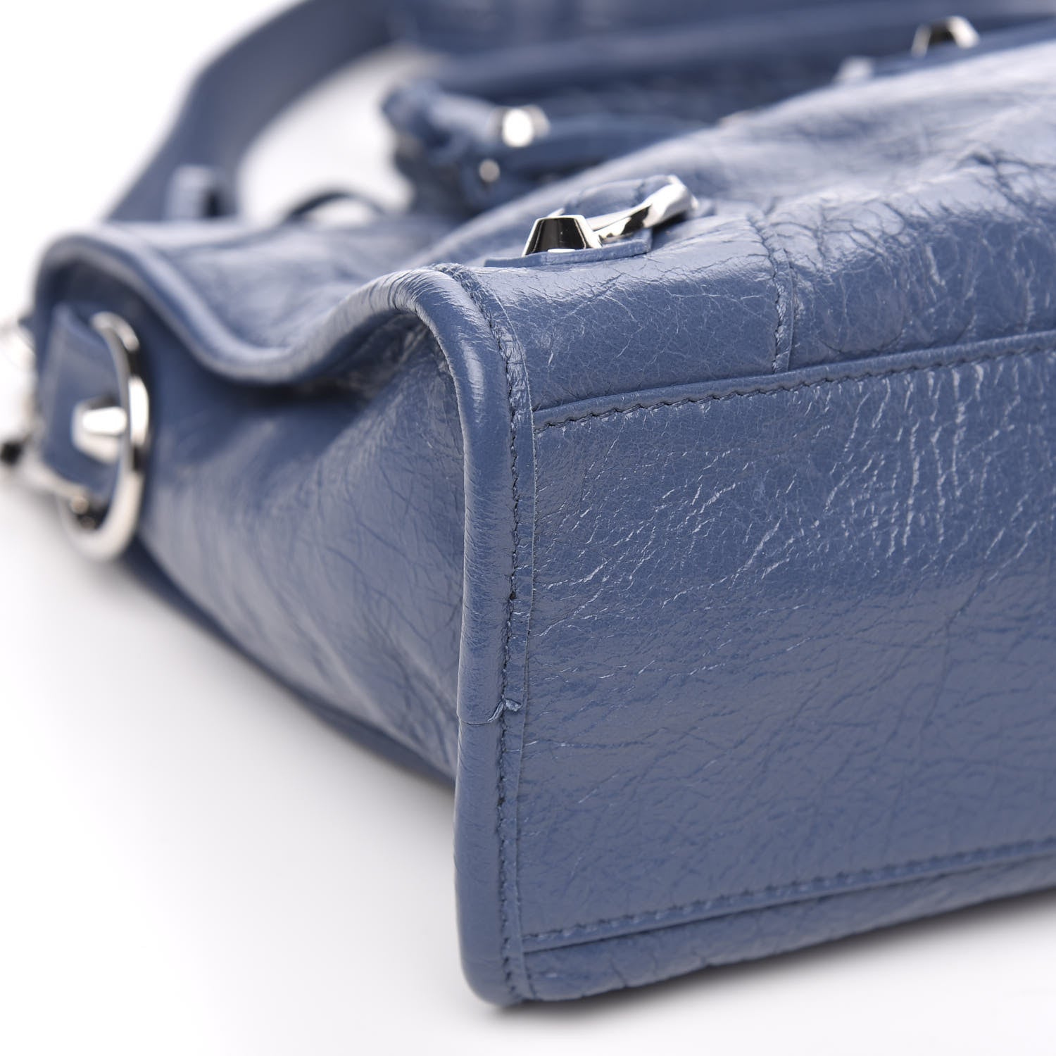 Balenciaga Agneau Classic Silver Hardware S City Denim Blue 8 of 9