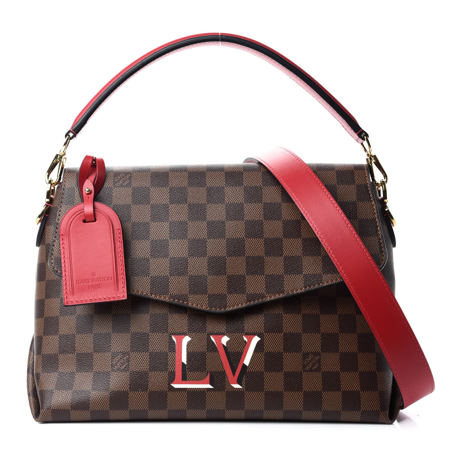 Louis Vuitton Damier Ebene Beaubourg MM Scarlet 1 of 10