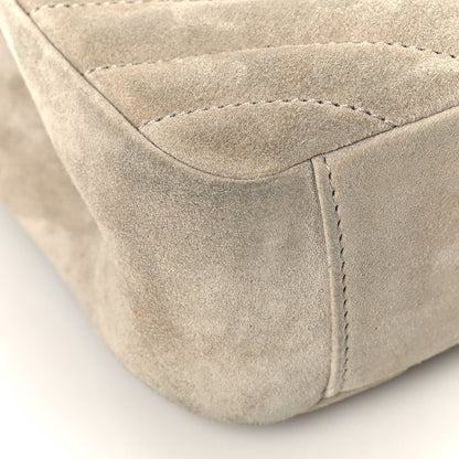 Saint Laurent Suede Matelasse Chevron Monogram Medium College Bag Crema Soft 6 of 10